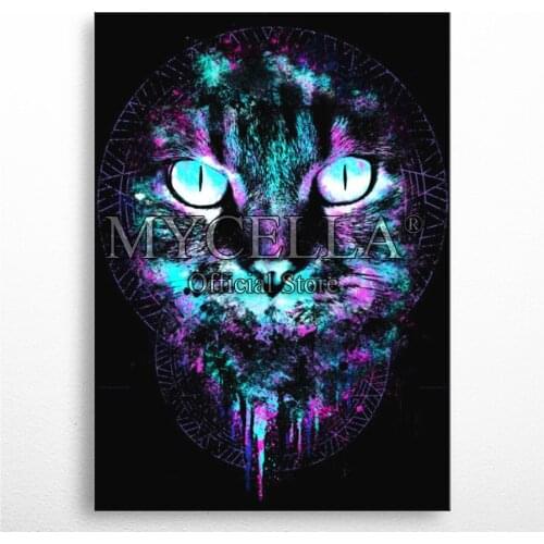 Full 5D DIY Diamond Painting Iris Cat Animals Diamond Embroidery Cross Stitch Diamond Mosaic Home decoration Supplies Posters