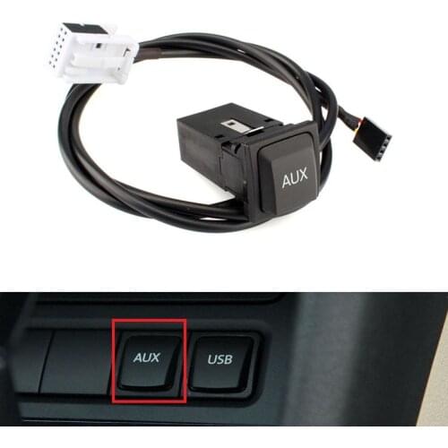 Car AUX Adapter Switch Button wiring harness Cable For VW Golf 5 MK5 6 MK6 Rabbit Jetta 5 Scirocco RCD510 RNS315 RCD300 RCD310