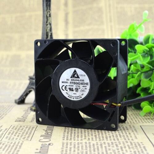 Large-volume fan with original FOR Delta FFB0824EHE 8038 24V 0.75A frequency converter