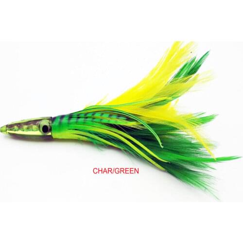 DNDYUJU Squid Skirts Soft Fishing Lure 14cm/32g Night Fishing Lure Octopus Feather Skirt Artificial Acrylic Bait for Tuna Sai
