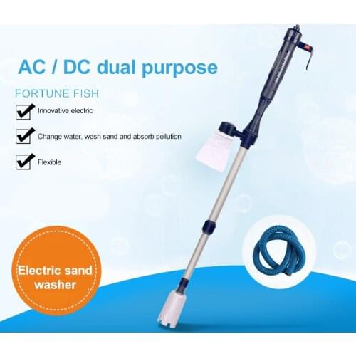 Electric Aquarium Cleaning Tools Fish Tank Siphon Vacuum Water Change Filter Pump Gravel Cleaner Sand Washer Multifunctional