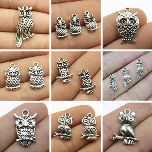 Jewelry findings components Little Owl Charms for bracelets charm pendant