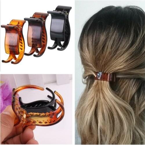 Hair Claw 3 Tines Crab For Hair Simple Plain Hairpin For Women Casual Hair Device Tools Strong Bit Force Hair Clips