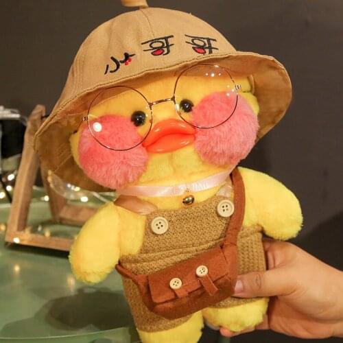 30cm Cute Plushie Yellow Duck with Accessories Stuffed Animals Soft Plush Toys Girls Kids Kawaii Doll Birthday Christmas Gift