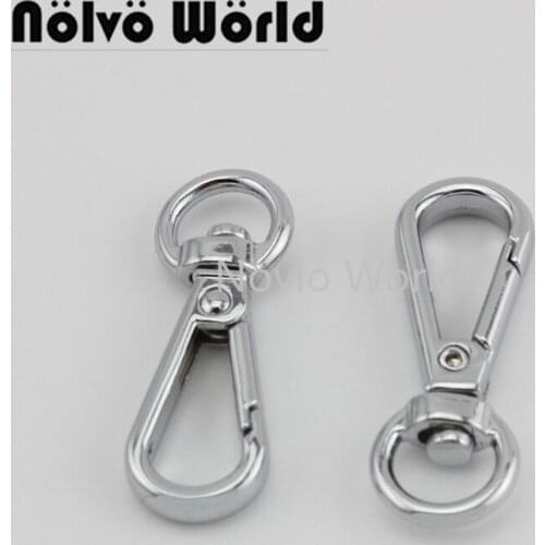 Nolvo World 5-20-100pcs 40*10mm 3/8" chrome metal buckle dog collar buckle chain clasp lobster swivel snap hook