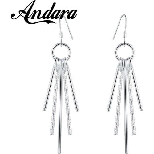 New Jewelry 925 Sterling Silver Earrings Tassel Earrings Woman Charm Jewelry Gift