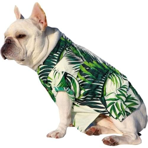Dog Clothes Dog Shirts Summer Beach Clothes Vest Pet Clothing Floral T-Shirt Hawaiian Pet Dog Cat Shirt For Small Large Dog