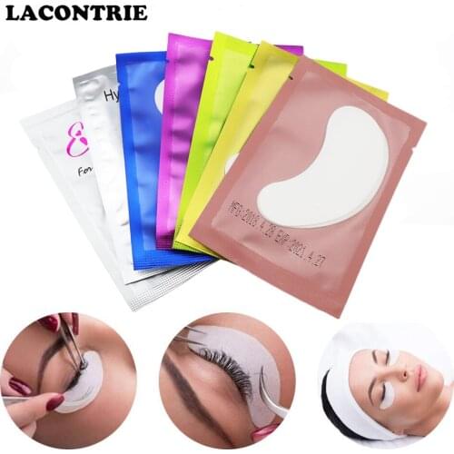 20/50/100Pcs Lint Free Eyelash patches Hydrating Gel Cotton Eye Pads for Profession Building Extension Eyelash Female supplies