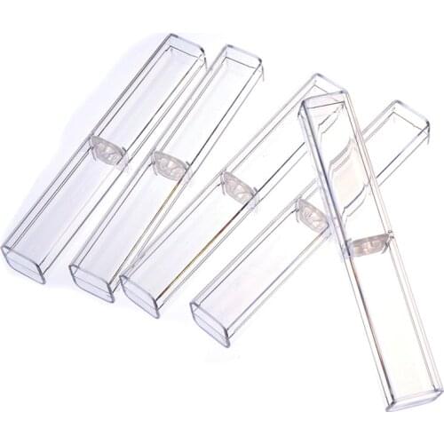 1pc pen box plastic transparent case pen holder gift for crystal pen package box