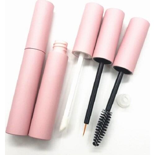 10 ML Empty Lip Gloss Tubes Plastic Pink Cosmetic Container Refillable DIY Mascara Eyeliner Eyelash Growth Liquid Tube 50 pcs