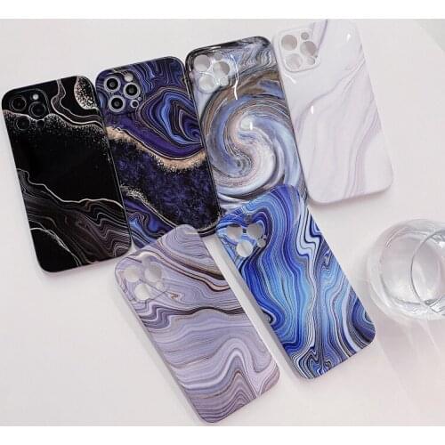Luxury Granite Marble Soft IMD Phone Case For Iphone 11 12 Pro MAX Mini X XR XS MAX SE 2020 7 8 Plus Protective Back Cover Capa