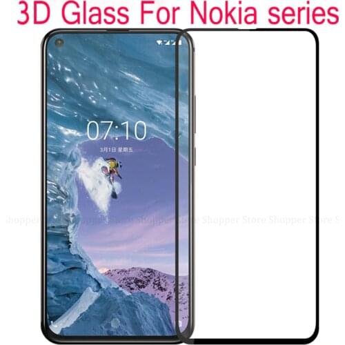 3D Full Cover Tempered Glass For Nokia 7.2 2.2 4.2 3.2 8.1 7.1 5.1 Plus X5 Screen Protector Tempered Glass For Nokia 9 8 7 3 2 7