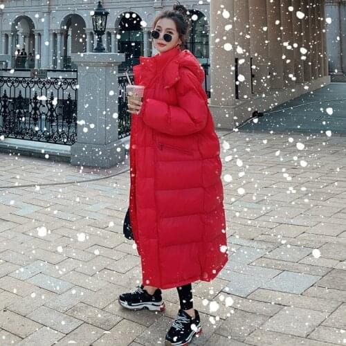 2021 New Winter Wadded Warm Thick Long Parka Females Large Size Cotton Coat Casual Padded Jackets For Women Slim Hooded Outwear