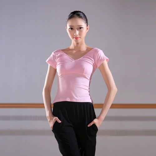 Adult Women Dance Tops Full Cotton Ballerina Practice Dance Wear Dance Exercise Clothing