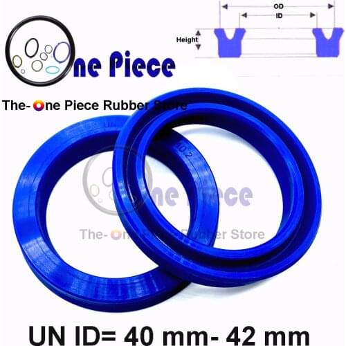 20pcs per bag UN ID=40-42 mm U Cup Hydraulic piston rod U-ring single acting seal symmetrical polyurethane Rubber PU UHS buffer