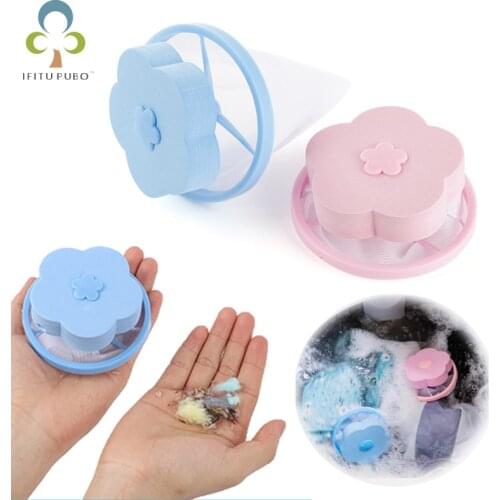 3pcs Flower Shape Mesh Laundry Balls Filter Bag Floating Lint Hair Catcher Washing Machine Hair Removal Home Cleaning Tools ZXH