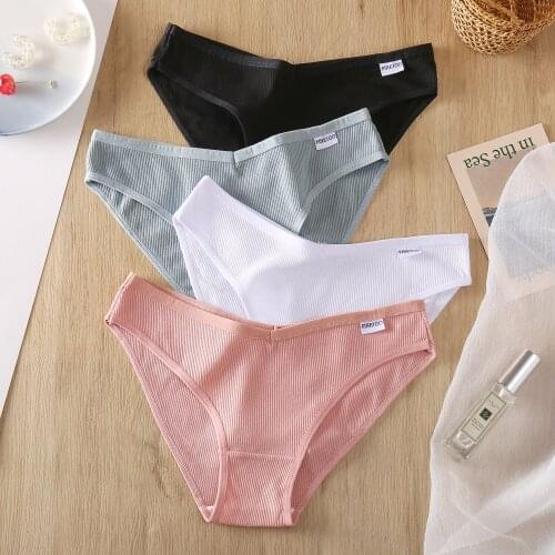 4Pcs Cotton Panties Female Underpants Sexy Panties for Women Briefs Underwear Plus Size Pantys M-4XL