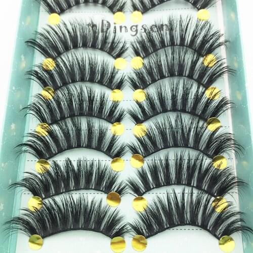 5/8/10Pairs 3D Mink Eyelashes Makeup Natural Long False Eyelashes Dramatic Lashes Extension HandMade Fake Eyelash maquiagem New