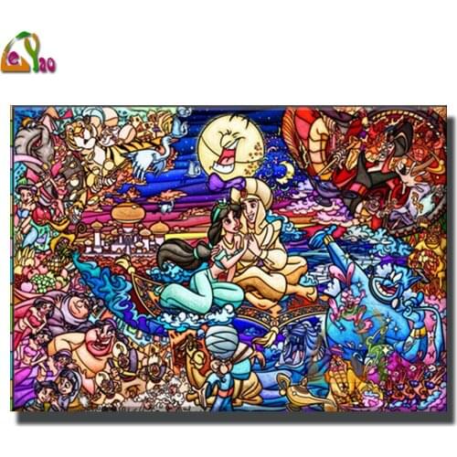 5d Diy Diamond Painting cartoon Monster wizard Full Square Round Drill Embroidery Fantasy prince princess New Top Gift Decor