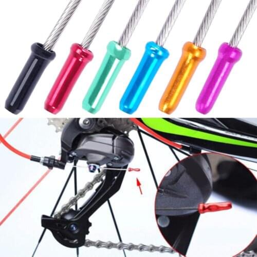 50Pcs Aluminum Bicycle Bike Brake Shifter Derailleur Inner Cable Wire End Caps