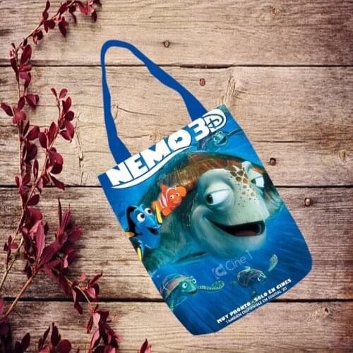 Disney Finding Nemo Anime Figures Toy Cartoon Product Cosplay Accessories Customized Shopping Bag Gifts Shoulder Bags Unisex