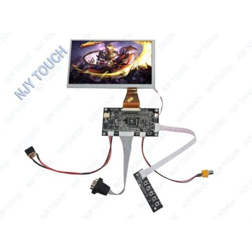 Free shipping 7inch AUO A070VW04 V0 60Pin 800x480 LCD Screen Panel Plus VGA AV Controller Kit