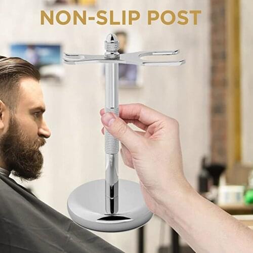 Safety Razor And Brush Holder Heavier Base Non-slip Sole Air-drying 2 Hole Small And Easy To Carry Holder Gifts Bathroom Latest