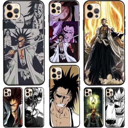 Zaraki Kenpachi BLEACH Silicone Case For iPhone XR X XS Max 5S 6S 7 8 Plus SE 2020 11 12 Pro Max Phone Cover