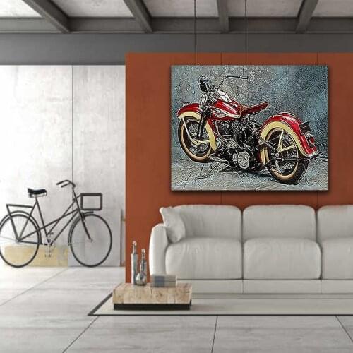 DIY colorings pictures by numbers with colors Retro motorcycle locomotive picture drawing painting by numbers framed Home