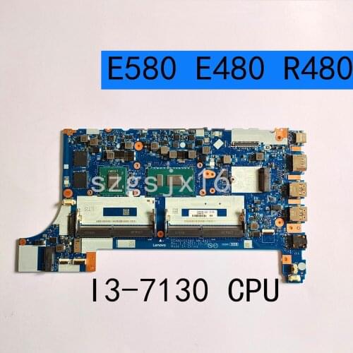 For Lenovo ThinkPad NM-B421 E580 E480 R480 notebook motherboard CPU i3 - 7130U GPU RX550 100% trabalho de teste FRU 01LW188