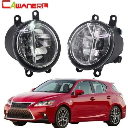 Cawanerl 2 X Car Accessories LED Fog Light 6000K 4000LM Daytime Running Lamp DRL White 12V For Lexus CT200h 2011 2012 2013 2014