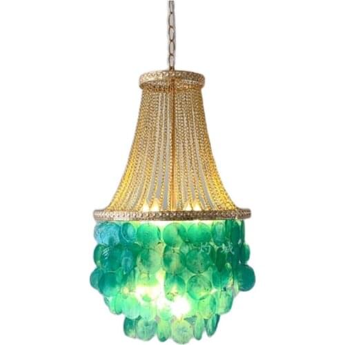 French Romantic Light Luxury Shell Bedroom Chandelier New Classical B & B Fresh Ins Dining-Room Lamp