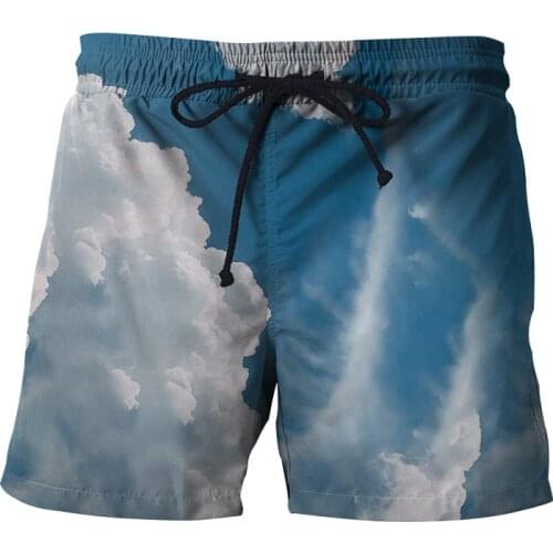 JUMEAST 3d Printing Mens Art Shorts Blue Color Breathable Beach Style 3D Printed Shorts for Men Plus Size S-7XL