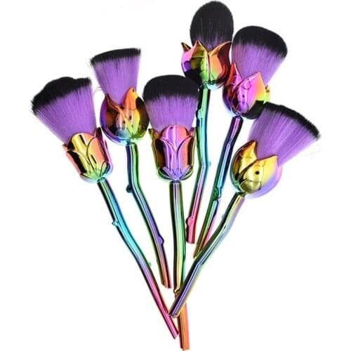 Rose Flower Makeup Brushes Women Powder Foundation Brushes Blush Beginners brush Concealer Make Up Brush Cosmetic Tool