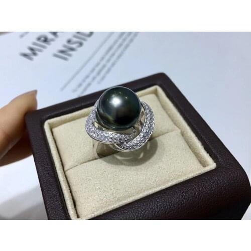 925 Sterling Silver Pearl Ring Finger Ring Gorgeous Adjustable Ring Findings Jewelry Parts Fittings Accessories, 3pcs/lot