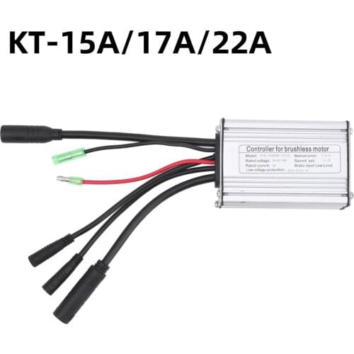 Electric Bicycle KT Controller 36V/48V 9 Tube 15A/17A/22A Waterproof Connector Controller for 36V/48V 500W/750W Brushless Motor