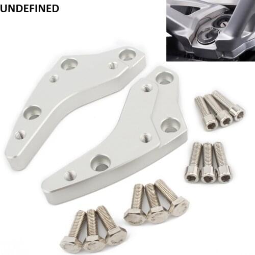 Motorcycle Handlebar Riser Mount Clamp Height up Adapters Aluminum Silver Risers for BMW K1600GT K1600GTL 2012-2019 K1600B