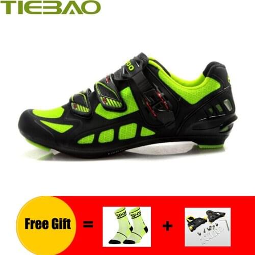 TIEBAO Road bike shoes mesh breathable self-locking men professional riding bicycle shoes women superstar road cycling shoes