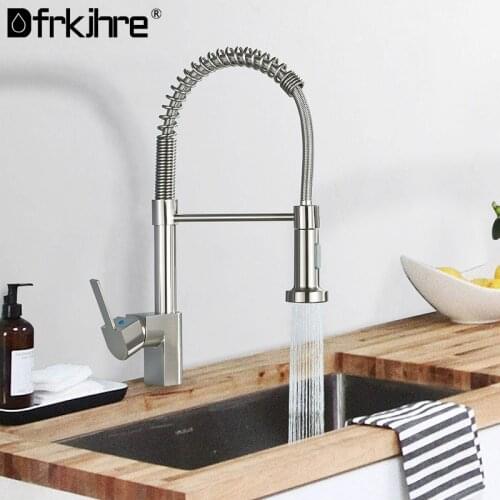 Kitchen Faucet Black Nickel Mixer Tap 360 Degree Rotation Stream Sprayer Put Out Nozzle Deck Mounted Kitchen Sink Hot Cold Taps