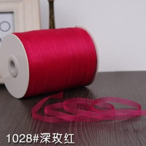 High-quality 1/4''(6mm) Hot Rose Organza Ribbons Wholesale (10 Meters/lot) Gift Wedding Christmas Decoration Wrapping Ribbons