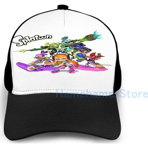 Fashion Splatoon - "Get Inked" Basketball Cap men women Graphic print black Unisex adult hat