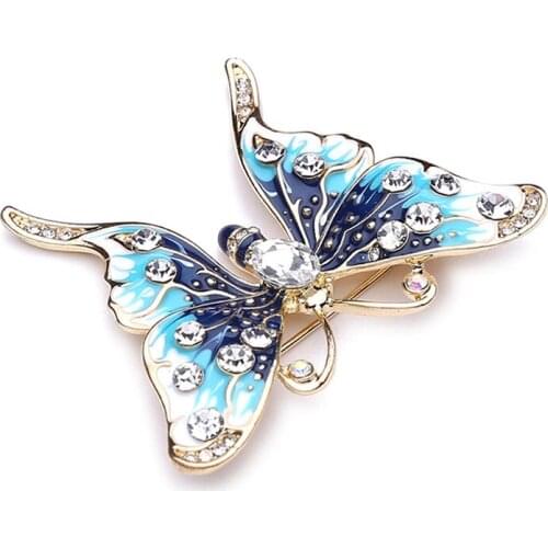Trendy Butterfly Brooches Animal Pins Enamel Drop Oil Butterfly Brooch Palace Retro Pin Corsage Jewelry Clothing Decorations