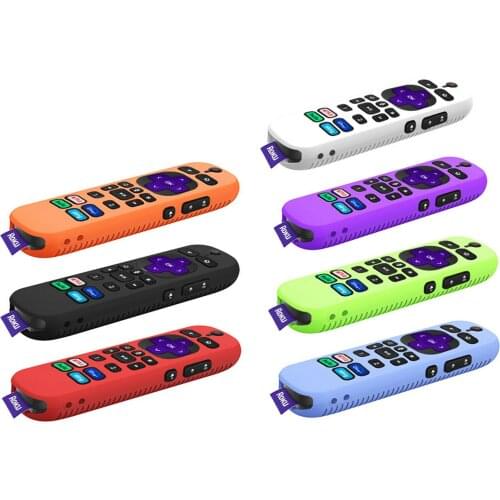 Soft Silicone Remote Controller Protective Cover Case Replacement for TCL Roku Voice Remote Pro Accessories 7 Colors Optional