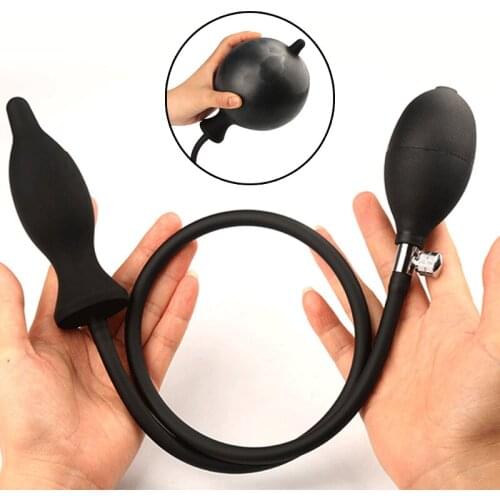 Inflatable Silicone Comfortable Training Expander Insert Toys Stick Anal Dilator Anal Open Expand Prostate Massager Dildo Adult