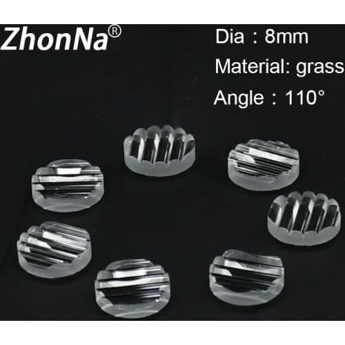 One-line Laser Module Lens 110 Degree Optical Lens 8mm Diameter Glass Lens Laser Head Accessories For Positioning Instrument