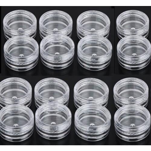 Plastic Cosmetic Jar Empty Eyeshadow Case Face Cream Bottles Glitter Container Eye Shadow Empty Nail Pots Beauty Tool