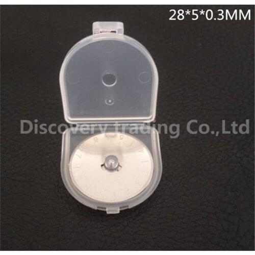 New 200pcs 28mm ROTARY CUTTER BLADES With Case Sewing Craft Tool Cutting Fabric Paper Vinyl Patchwork Leather Free shipping