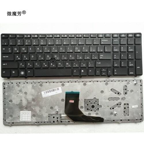RU black New FOR HP for EliteBook 8560p 8570P 8560B 6560b 6565b Without pointing stick Laptop Keyboard Russian