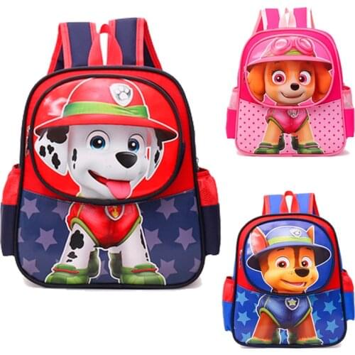 Paw Patrol Student Backpack Anime Cartoon Childrens Backpack Water-repellent Nylon Backpack for Boys and Girls