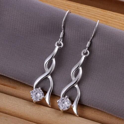 Earrings 925 silver earrings 925 silver fashion jewelry earrings inlaid zircon for women wholesale ddoo LE182
